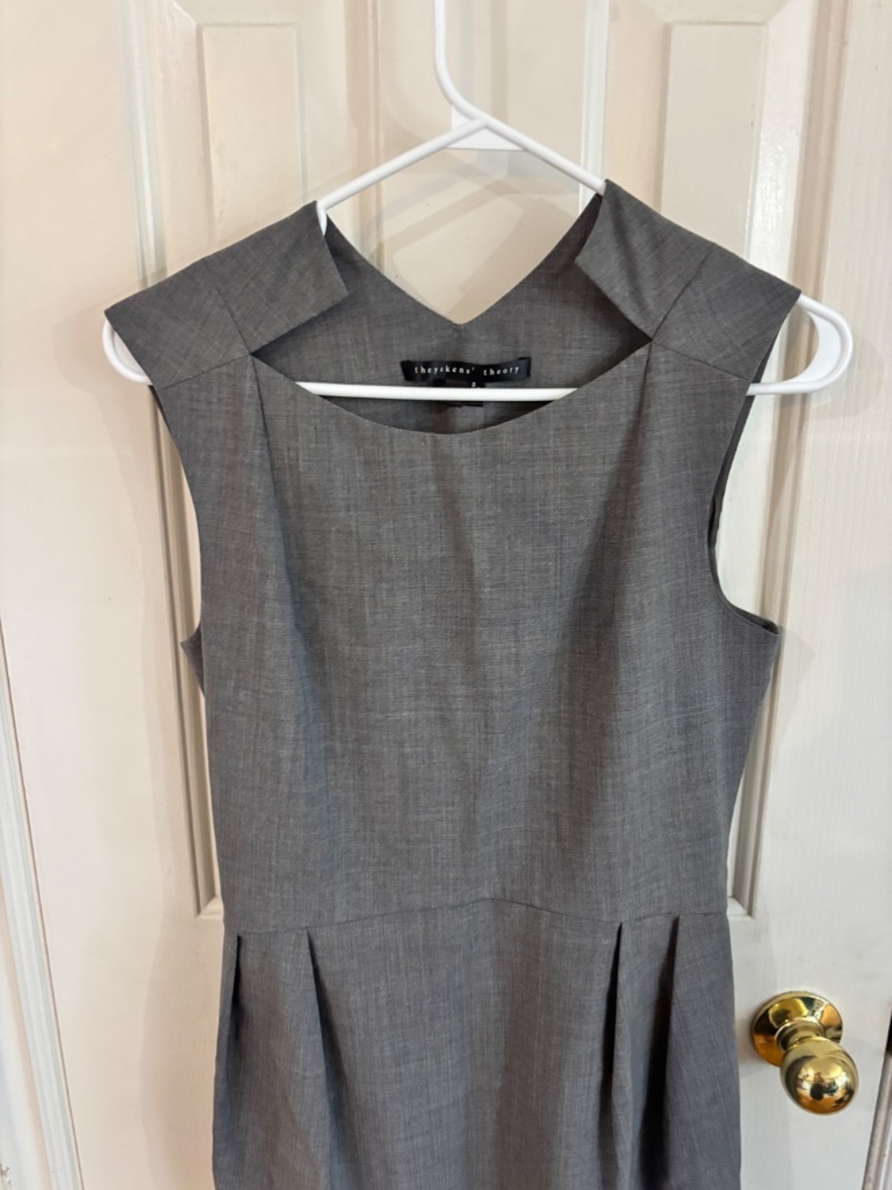 theyskens theory grey pleated strutted dress *accepting offers